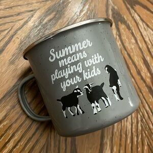 Baby goats metal mug cup